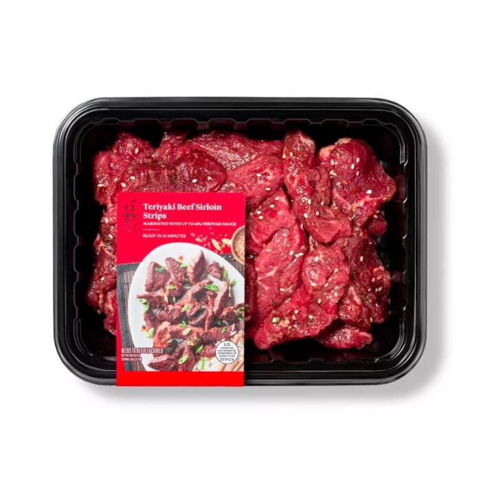 Teriyaki Beef Sirloin Strips - price per lb